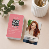 Verbindung mit mir | QR Code Einfaches Modernes Fo Visitenkarte