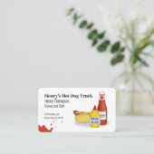 Verbindung mit mir | QR Code Simple Hotdog Modern Visitenkarte (Stehend Vorderseite)