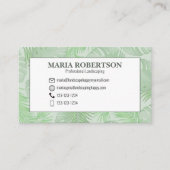 Verbindung mit mir | QR Code Social Media Palm Blä Visitenkarte (Vorderseite)