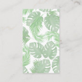 Verbindung mit mir | QR Code Social Media Palm Blä Visitenkarte (Rückseite)