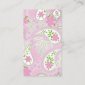 Verbindung mit mir | Social Media QR Code Paisley Visitenkarte (Rückseite)