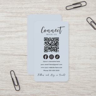 Verbindung mit QR-Code der US Social Media Navy Visitenkarte