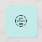 Verbindung mit QR Code Review US Tropical Blue Quadratische Visitenkarte (Rückseite)