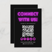 Verbindung mit QR Code Social Media Business Card Einladung (Vorne/Hinten)