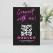 Verbindung mit QR Code Social Media Business Card Einladung (Stehend Vorderseite)