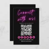 Verbindung mit QR Code Social Media Business Card Einladung (Vorne/Hinten)