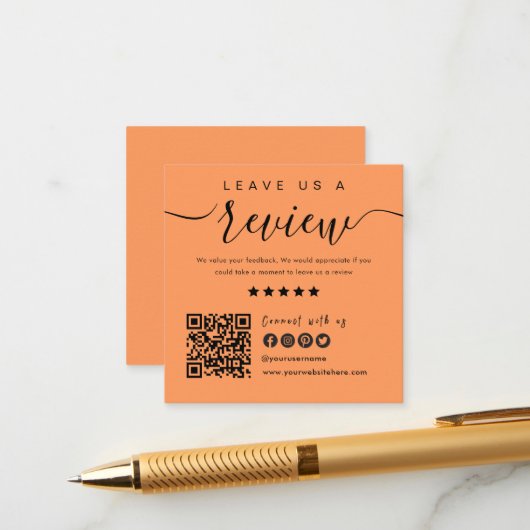 Verbindung mit QR-Code von uns | Verlass US A Revi Begleitkarte (Vorderseite/Rückseite Beispiel)