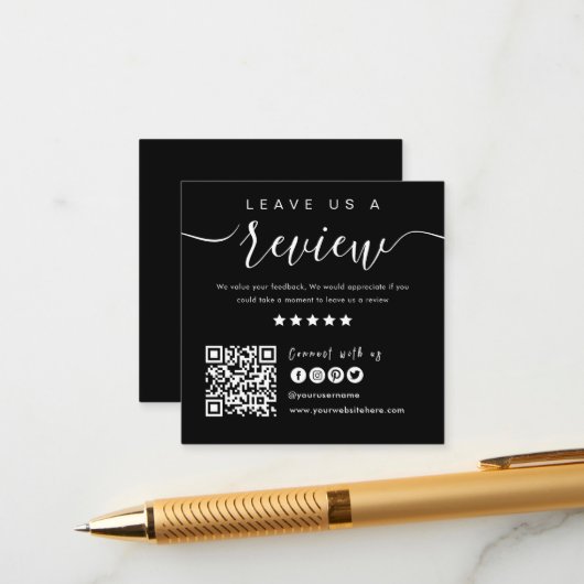 Verbindung mit QR-Code von uns | Verlass US A Revi Begleitkarte (Vorderseite/Rückseite Beispiel)