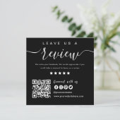 Verbindung mit QR-Code von uns | Verlass US A Revi Einladung (Stehend Vorderseite)