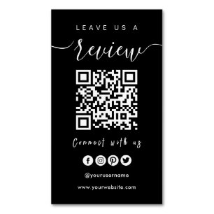 Verbindung mit QR-Code von uns   Verlass US A Revi Magnetische Visitenkarte