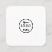 Verbindung mit QR-Code von uns | Verlass US A Revi Quadratische Visitenkarte (Rückseite)