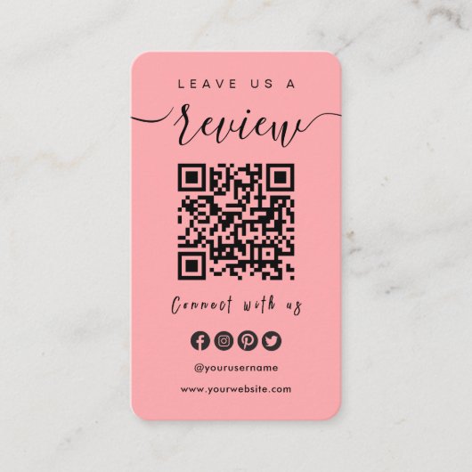 Verbindung mit QR-Code von uns | Verlass US A Revi Visitenkarte (Vorderseite)