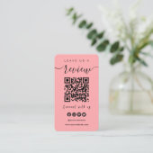 Verbindung mit QR-Code von uns | Verlass US A Revi Visitenkarte (Stehend Vorderseite)