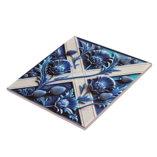 Verbindung mit schottischem Thistles-Design Fliese (Seite)