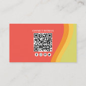 Verbindung mit uns | Modern Foto Colorful QR Code Visitenkarte (Rückseite)