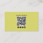 Verbindung mit uns | Moderner QR-Code für Foto Aqu Visitenkarte (Rückseite)