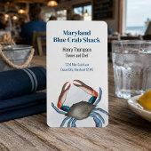 Verbindung mit uns | QR Code Blue Crab Coastsea Visitenkarte