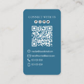 Verbindung mit uns | QR Code Blue Crab Coastsea Visitenkarte (Rückseite)