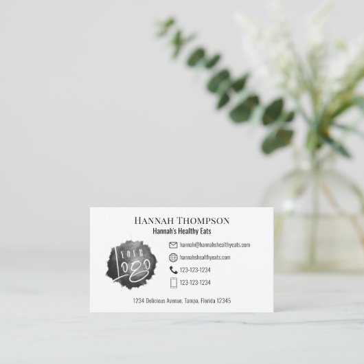 Verbindung mit uns | QR-Code Einfache Logos Modern Visitenkarte (Stehend Vorderseite)