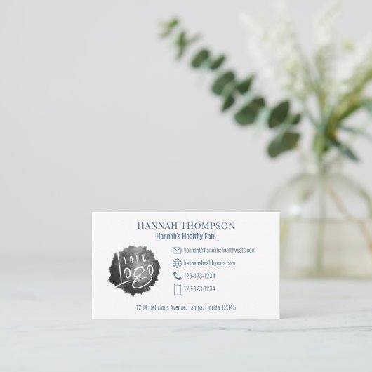 Verbindung mit uns | QR-Code Einfache Logos Modern Visitenkarte (Stehend Vorderseite)