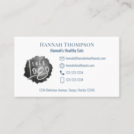 Verbindung mit uns | QR-Code Einfache Logos Modern Visitenkarte (Vorderseite)