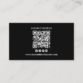 Verbindung mit uns | QR Code Einfaches Logo Modern Visitenkarte (Rückseite)