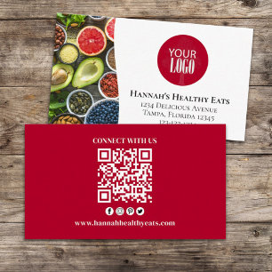 Verbindung mit uns   QR Code Einfaches Logo Modern Visitenkarte