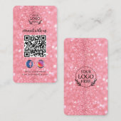 Verbindung mit uns | QR-Code für soziale Medien Visitenkarte (Vorne/Hinten)