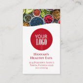 Verbindung mit uns | QR-Code-Logo Modern Foto Red Visitenkarte (Vorderseite)