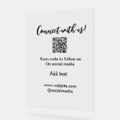 Verbindung mit uns Scan QR Code hinzufügen Website Acrylschild (Winkel)
