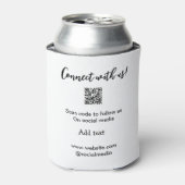 Verbindung mit uns Scan QR Code hinzufügen Website Dosenkühler (Kanne Vorderseite)