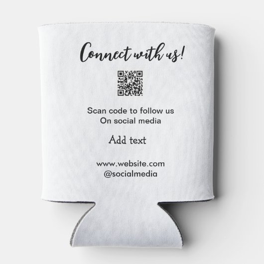 Verbindung mit uns Scan QR Code hinzufügen Website Dosenkühler (Rückseite)