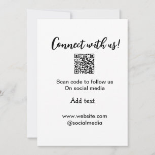 Verbindung mit uns Scan QR Code hinzufügen Website Einladung