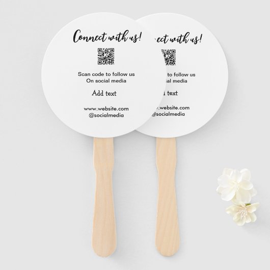 Verbindung mit uns Scan QR Code hinzufügen Website Fächer (Vorne und Hinten)