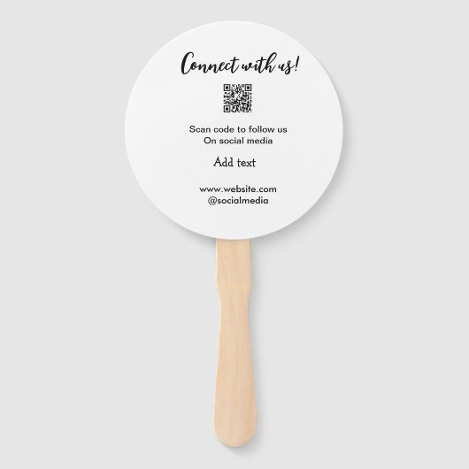 Verbindung mit uns Scan QR Code hinzufügen Website Fächer (Vorderseite)