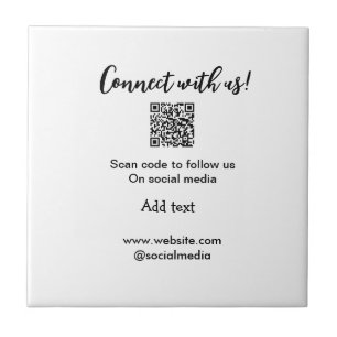 Verbindung mit uns Scan QR Code hinzufügen Website Fliese
