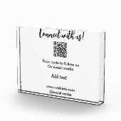 Verbindung mit uns Scan QR Code hinzufügen Website Fotoblock (Rechts)
