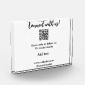 Verbindung mit uns Scan QR Code hinzufügen Website Fotoblock (Links)