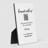 Verbindung mit uns Scan QR Code hinzufügen Website Fotoplatte (Seite)