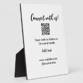 Verbindung mit uns Scan QR Code hinzufügen Website Fotoplatte (Seite)