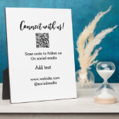 Verbindung mit uns Scan QR Code hinzufügen Website Fotoplatte (Seite)