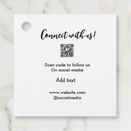 Verbindung mit uns Scan QR Code hinzufügen Website Geschenkanhänger