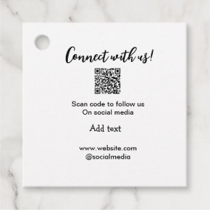 Verbindung mit uns Scan QR Code hinzufügen Website Geschenkanhänger