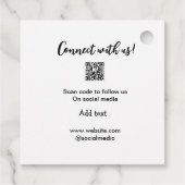 Verbindung mit uns Scan QR Code hinzufügen Website Geschenkanhänger (Rückseite)