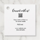 Verbindung mit uns Scan QR Code hinzufügen Website Geschenkanhänger (Vorderseite)