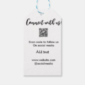 Verbindung mit uns Scan QR Code hinzufügen Website Geschenkanhänger (Vorderseite)