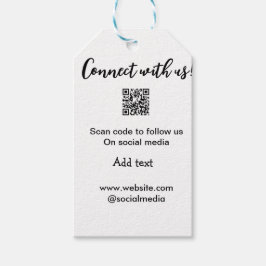 Verbindung mit uns Scan QR Code hinzufügen Website Geschenkanhänger