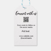 Verbindung mit uns Scan QR Code hinzufügen Website Geschenkanhänger (Rückseite)