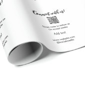Verbindung mit uns Scan QR Code hinzufügen Website Geschenkpapier (Rolleneckpunkt)