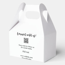 Verbindung mit uns Scan QR Code hinzufügen Website Geschenkschachtel